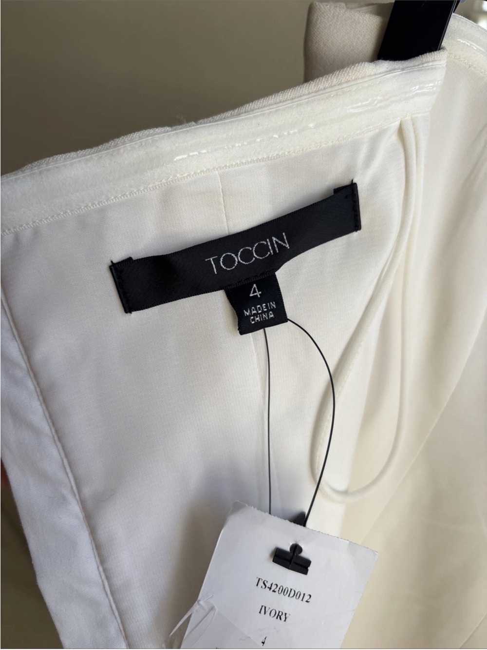 NWT Toccin Melody Corset Midi Dress Bridal Party Cotton Blend Size 4 - Picture 5 of 11